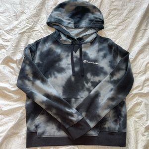 Champion Gray & Black Tie-Dye Sweater - Size Small
